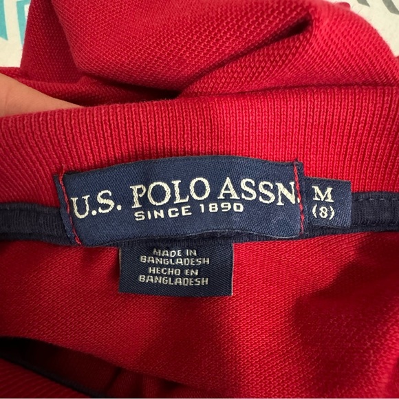 U.S. Polo Assn. Boys Red Polo Shirt - Picture 4 of 5